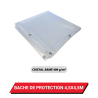 Bâche transparente armée de protection avec oeillets 4,5 x 4,5 m - PVC étanche 400 g/m²