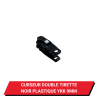 Curseur double tirette plastique pour fermeture à glissière YKK 9 mm - Coloris noir