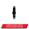 Curseur double tirette plastique pour fermeture à glissière YKK 9 mm - Coloris noir