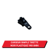 Curseur simple tirette plastique pour fermeture à glissière YKK 6 mm - Coloris noir