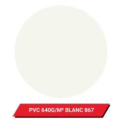 Toile PVC imperméable 640g/m² pour pergola 2,5 x 2,5 m - Coloris au choix