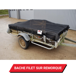 Bâche filet 190 g/m² noire - Dimensions 3,5 x 7 m