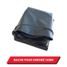 Bâche pour transport d'enrobé 370 g/m² noire - Dimensions 3 x 8 m