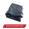 Bâche pour transport d'enrobé 370 g/m² noire - Dimensions 3 x 9 m