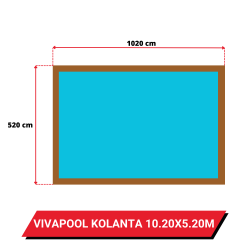 Bâche d'hivernage pour piscine hors sol bois Vivapool Kolanta 1020 x 520 cm