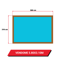 Bâche d'hivernage pour piscine hors sol bois Vendome 580 x 310 cm