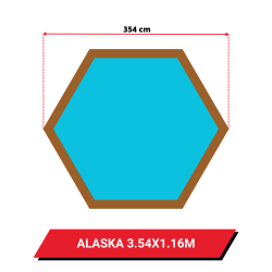 Bâche d'hivernage pour piscine hors sol bois Alaska Ø 354 cm