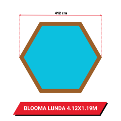 Bâche d'hivernage pour piscine hors sol bois Blooma Lunda Ø 412 cm