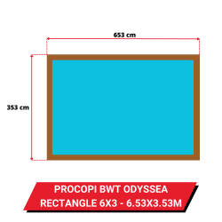 Bâche d'hivernage pour piscine hors sol bois Procopi BWT Odyssea Rectangle 6x3 - 653 x 353 cm