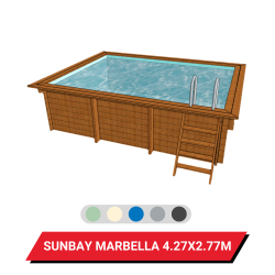 Bâche d'hivernage pour piscine hors sol bois Gré Sunbay Marbella 427 x 277 cm