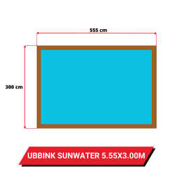 Bâche d'hivernage pour piscine hors sol bois Ubbink Sunwater 555 x 300 cm