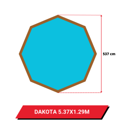 Bâche d'hivernage pour piscine hors sol bois Dakota Ø 537 cm