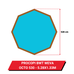 Bâche d'hivernage pour piscine hors sol bois Procopi BWT Weva Octo 530 - Ø 528 cm