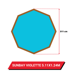 Bâche d'hivernage pour piscine hors sol bois Gré Sunbay Violette Ø 511 cm