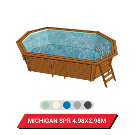 Bâche d'hivernage pour piscine hors sol bois Michigan Spr 498 x 298 cm