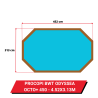 Bâche d'hivernage pour piscine hors sol bois Procopi BWT Tropic Octo+ 450 - 452 x 313 cm