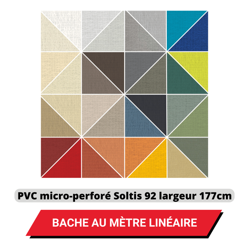 Bâche PVC microperforée 420 g/m² largeur 177cm au mètre
