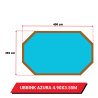 Bâche d'hivernage pour piscine hors sol bois Ubbink Azura 490 x 355 cm