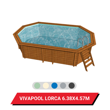 Bâche d'hivernage pour piscine hors sol bois Vivapool Lorca 638 x 457 cm