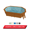 Bâche d'hivernage pour piscine hors sol bois Vivapool Lorca 638 x 457 cm