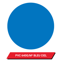 Bâche d'hivernage pour piscine hors sol bois Vivapool Miami 486 x 336 cm coloris bleu ciel