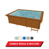 Bâche d'hivernage pour piscine hors sol bois Gré Sunbay Braga 800 x 400 cm