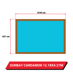 Bâche d'hivernage pour piscine hors sol bois Gré Sunbay Cardamon 1218 x 427 cm