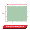 Bâche d'hivernage pour piscine enterrée 4,3 x 2,3 m