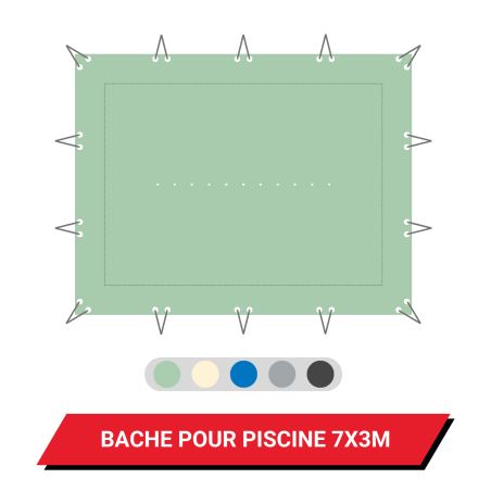 Bâche d'hivernage pour piscine enterrée 7 x 3 m