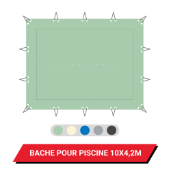 Bâche d'hivernage pour piscine enterrée 10 x 4,2 m