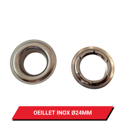 Œillet de bâche rond Ø 24 mm Inox