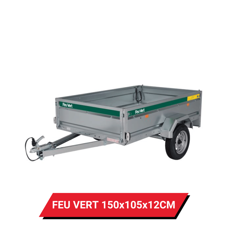 Bâche pour remorque Feu Vert - 150 x 105 x 12 cm