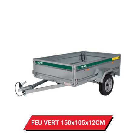 Bâche pour remorque Feu Vert - 150 x 105 x 12 cm