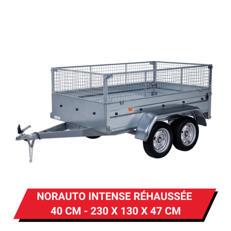 Bâche pour remorque Norauto Intense réhaussée de 40 cm - 230 x 130 x 47 cm