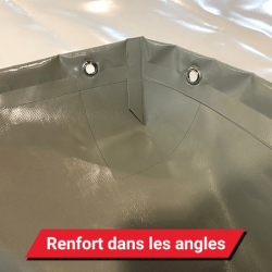 Bâche pour remorque Saris Benne K3 306 184 - 313 x 191 x 12 cm - Renfort dans les angles