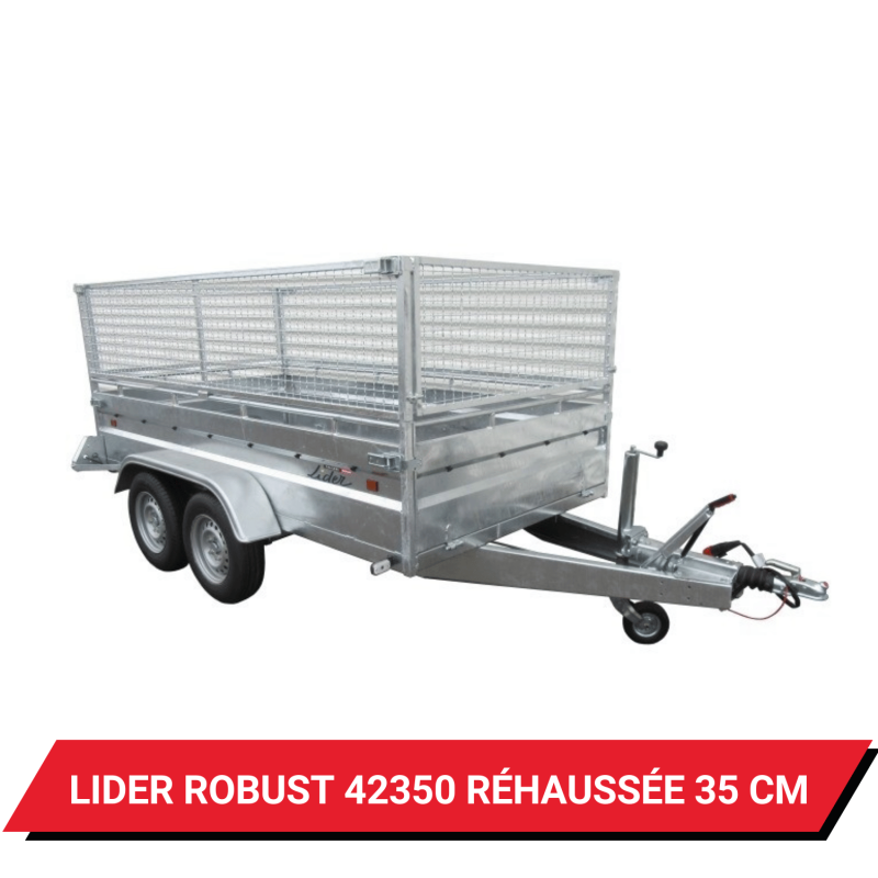 Bâche pour remorque Lider Robust 42350 réhaussée de 35 cm