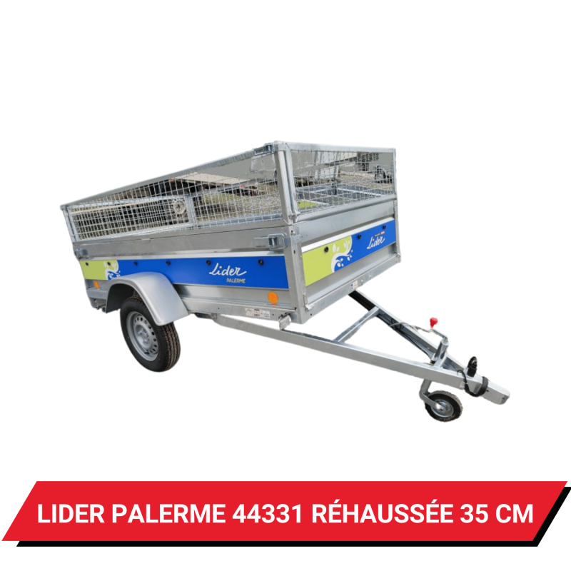 Bâche pour remorque Lider Palerme 44331 réhaussée de 35 cm