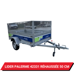 Bâche pour remorque Lider Palerme 42331 réhaussée de 50 cm