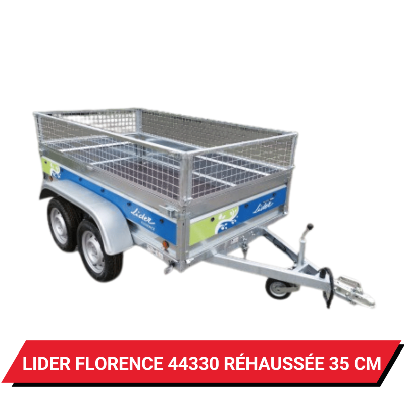 Bâche pour remorque Lider Florence 44330 réhaussée de 35 cm
