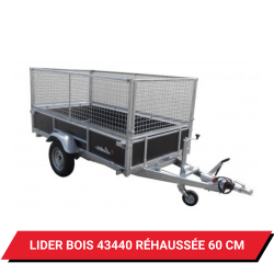 Bâche pour remorque Lider Bois 43440 réhaussée de 60 cm