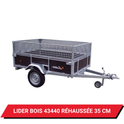 Bâche pour remorque Lider Bois 43440 réhaussée de 35 cm