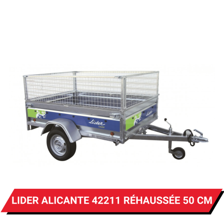 Bâche pour remorque Lider Alicante 42211 réhaussée de 50 cm