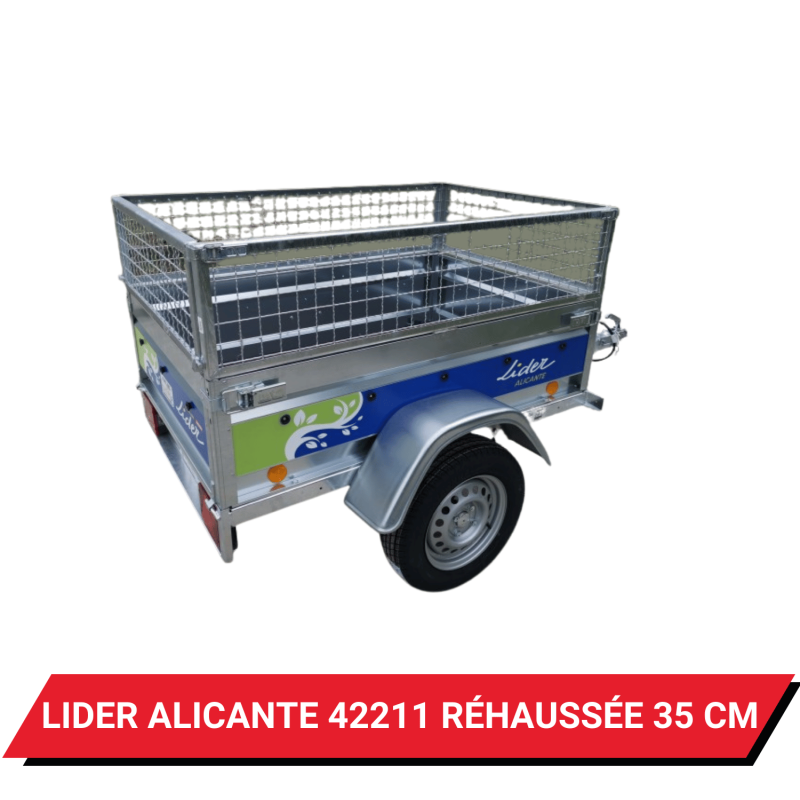 Bâche pour remorque Lider Alicante 42211 réhaussée de 35 cm