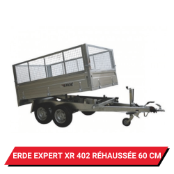 Bâche haute pour remorque Erdé Expert XR 402 réhaussée de 60 cm - 407 x 187 x 72 cm