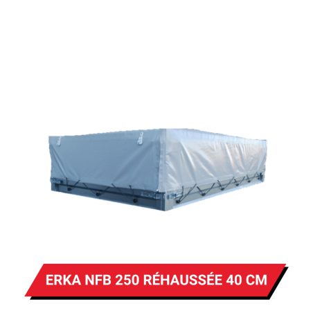 Bâche haute pour remorque Erka NFB 250 réhaussée de 40 cm - 257 x 135 x 50 cm