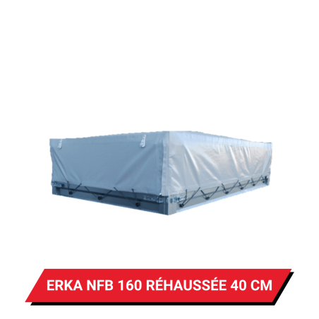 Bâche haute pour remorque Erka NFB 160 réhaussée de 40 cm - 157 x 101 x 50 cm
