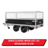 Bâche haute pour remorque Saris Classic Wood 255 133 réhaussée de 50 cm - 261 x 139 x 62 cm