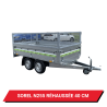 Bâche haute pour remorque Sorel N255 réhaussée de 40 cm - 256 x 136 x 50 cm