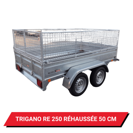 Bâche haute pour remorque Trigano RE 250 réhaussée de 50 cm