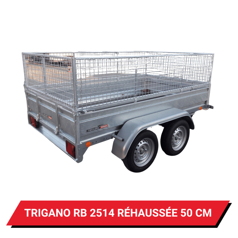 Bâche haute pour remorque Trigano RB 2514 réhaussée de 50 cm